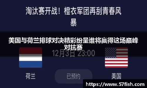美国与荷兰排球对决精彩纷呈谁将赢得这场巅峰对抗赛